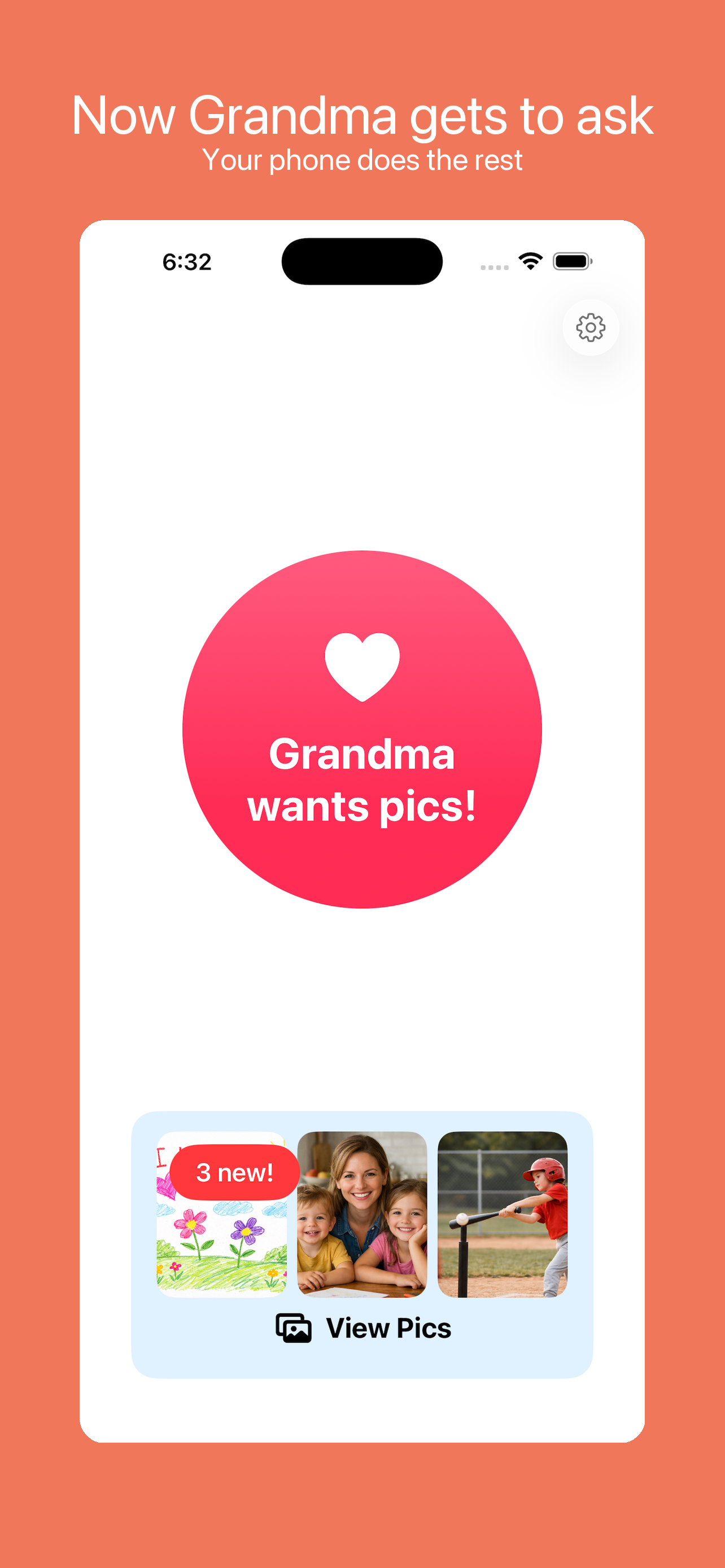 Grandma's simple one-button interface